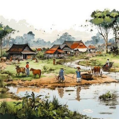 Kampung di Tengah Sawah Une Ode Vibrant à la Vie Rurale et aux Couleurs Enchantées!